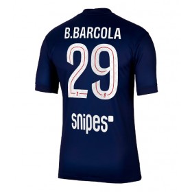 Pánské fotbalový oblečení Paris Saint-Germain Bradley Barcola #29 Domácí košile 2025-26 Krátkým Rukávem